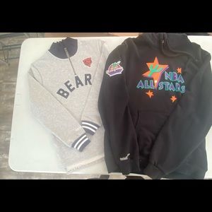Mitchell and Ness hoodie + sweater bundle